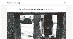 Desktop Screenshot of memoire-net.org